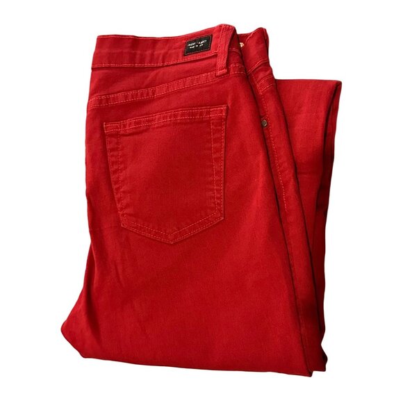 Angry Rabbit Burgundy Crimson Red Stretchy Soft Jeans Skinny Tapered Leg Sz 28/7 - Picture 8 of 12